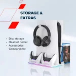 Canyon CS-51 RGB White Охлаждаща поставка за PlayStation 5 Slim / Digital Edition с RGB подсветка