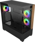Cooler Master Elite 690 Wood Black ARGB Компютърна кутия