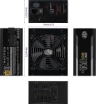 Cooler Master MWE Gold 1050 V2 Black, 80 Plus Gold, Модулно, PCIe Gen 5.1, ATX 3.1 Захранване за компютър