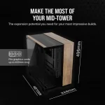 Corsair 6500X BlackWalnut Wood Компютърна кутия