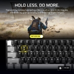 Corsair CLIPPER PRO MINI 60 Black 8K Геймърска механична клавиатура с Corsair MGX Hyperdrive CORE Magnetic регулируеми суичове