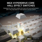 Corsair CLIPPER PRO MINI 60 Black 8K Геймърска механична клавиатура с Corsair MGX Hyperdrive CORE Magnetic регулируеми суичове