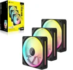 Corsair iCUE LINK LX120 RGB 120mm Black Комплект вентилатори (3 броя)