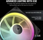 Corsair iCUE LINK LX120 RGB 120mm Black Комплект вентилатори (3 броя)