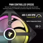 Corsair iCUE LINK QX120 120mm RGB Комплект вентилатори (3 броя)