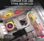 Corsair iCUE LINK TITAN 360 RX LCD RGB Black AIO Воден охладител за процесор