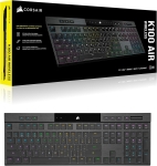 Corsair K100 AIR RGB Ultra-Thin Нископрофилна безжична механична клавиатура с Cherry MX Ultra Low Profile Tactile суичове