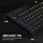Corsair K100 AIR RGB Ultra-Thin Нископрофилна безжична механична клавиатура с Cherry MX Ultra Low Profile Tactile суичове