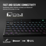 Corsair K100 AIR RGB Ultra-Thin Нископрофилна безжична механична клавиатура с Cherry MX Ultra Low Profile Tactile суичове