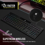 Corsair K100 AIR RGB Ultra-Thin Нископрофилна безжична механична клавиатура с Cherry MX Ultra Low Profile Tactile суичове