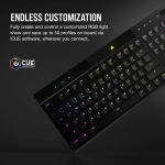 Corsair K100 AIR RGB Ultra-Thin Нископрофилна безжична механична клавиатура с Cherry MX Ultra Low Profile Tactile суичове
