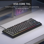 Corsair K55 CORE TKL RGB Геймърска мембранна клавиатура