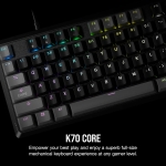 Corsair K70 Core RGB Carbon Gray Full-Size 100% Геймърска механична клавиатура с Corsair MLX Red linear суичове