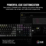 Corsair K70 Core RGB Carbon Gray Full-Size 100% Геймърска механична клавиатура с Corsair MLX Red linear суичове