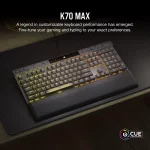Corsair K70 MAX RGB Геймръска механична клавиатура с MGX Hyperdrive магнитни суичове