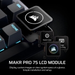Corsair MAKR PRO 75 Hall Effect DIY 8K Carbon Gray Геймръска механична клавиатура с Corsair MGX Hyperdrive магнитни суичове