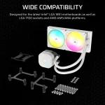 Corsair NAUTILUS 240 RS ARGB White AIO Воден охладител за процесор