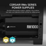 Corsair RM1000x, 1000W, Cybenetics Gold, Fully Modular Захранване за компютър