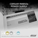 Corsair RMe Series RM750e White 750W, 80 Plus Gold, Модулно, Dual-Color PCIe Gen 5.1, ATX 3.1 Захранване за компютър
