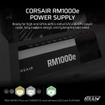 Corsair RMe Series RM1000e 1000W, 80 Plus Gold, Модулно, PCIe Gen 5.1, ATX 3.1 Захранване за компютър