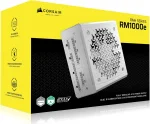 Corsair RMe Series RM1000e White 1000W, 80 Plus Gold, Модулно, PCIe 5.1, ATX 3.1 Захранване за компютър