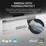 Corsair RMe Series RM1000e ThermalProtect White 1000W, Cybenetics Platinum, Модулно, PCIe 5.1, ATX 3.1 Захранване за компютър
