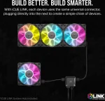 Corsair iCUE LINK RX120 RGB 120mm Black Комплект вентилатори (3 броя)