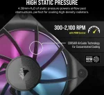Corsair iCUE LINK RX120 RGB 120mm Black Комплект вентилатори (3 броя)