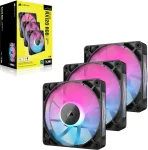 Corsair iCUE LINK RX120 RGB 120mm Black Комплект вентилатори (3 броя)