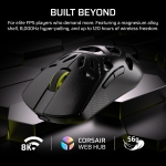 Corsair Sabre v2 Pro Ultralight 8K Magnesium Black Безжична геймърска мишка