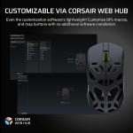 Corsair Sabre v2 Pro Ultralight 8K Magnesium Black Безжична геймърска мишка