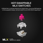 Corsair VANGUARD 96 Black Геймърска механична клавиатура с Corsair MLX Plasma суичове