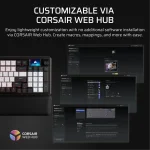 Corsair VANGUARD 96 Dual Tone PBT RGB Геймръска механична клавиатура с MLX Plasma суичове