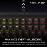 Corsair VANGUARD 96 WIRELESS Black 96% Геймърска безжична механична клавиатура с Corsair MLX Plasma суичове