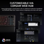 Corsair VANGUARD 96 WIRELESS Black 96% Геймърска безжична механична клавиатура с Corsair MLX Plasma суичове