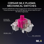 Corsair VANGUARD 96 WIRELESS Black 96% Геймърска безжична механична клавиатура с Corsair MLX Plasma суичове