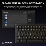Corsair VANGUARD 96 WIRELESS Black 96% Геймърска безжична механична клавиатура с Corsair MLX Plasma суичове