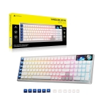 Corsair VANGUARD AIR 99 WIRELESS White Геймърска безжична нископрофилна оптично-механична клавиатура с Corsair OPX Low Profile суичове