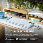 Corsair VANGUARD AIR 99 WIRELESS White Геймърска безжична нископрофилна оптично-механична клавиатура с Corsair OPX Low Profile суичове