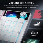 Corsair VANGUARD AIR 99 WIRELESS White Геймърска безжична нископрофилна оптично-механична клавиатура с Corsair OPX Low Profile суичове