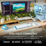Corsair VANGUARD AIR 99 WIRELESS White Геймърска безжична нископрофилна оптично-механична клавиатура с Corsair OPX Low Profile суичове