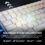 Corsair VANGUARD AIR 99 WIRELESS White Геймърска безжична нископрофилна оптично-механична клавиатура с Corsair OPX Low Profile суичове
