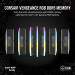 Corsair VENGEANCE RGB Black 64GB (2x32), DDR5, 6400 MHz, CL42, Intel XMP Рам памет