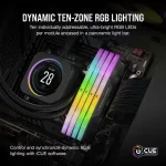 Corsair VENGEANCE RGB Black 64GB (2x32), DDR5, 6400 MHz, CL42, Intel XMP Рам памет