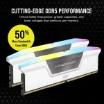 Corsair VENGEANCE RGB White 32GB (2x16), DDR5, 6000 MHz, CL36, AMD EXPO & Intel XMP Рам памет