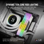 Corsair VENGEANCE RGB White 32GB (2x16), DDR5, 6000 MHz, CL36, AMD EXPO & Intel XMP Рам памет