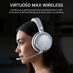 Corsair Virtuoso Max Wireless Silver Геймърски безжични слушалки с микрофон