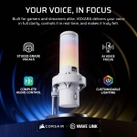 Corsair VOXARA White RGB USB Кондензаторен геймърски микрофон