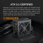Cougar ATLAS 650 650W, 80 Plus Bronze, PCIe 5.1, ATX 3.1 Захранване за компютър