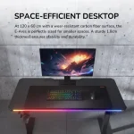 COUGAR E-Ares 120 RGB Black Геймърско бюро с електрически регулируема височина